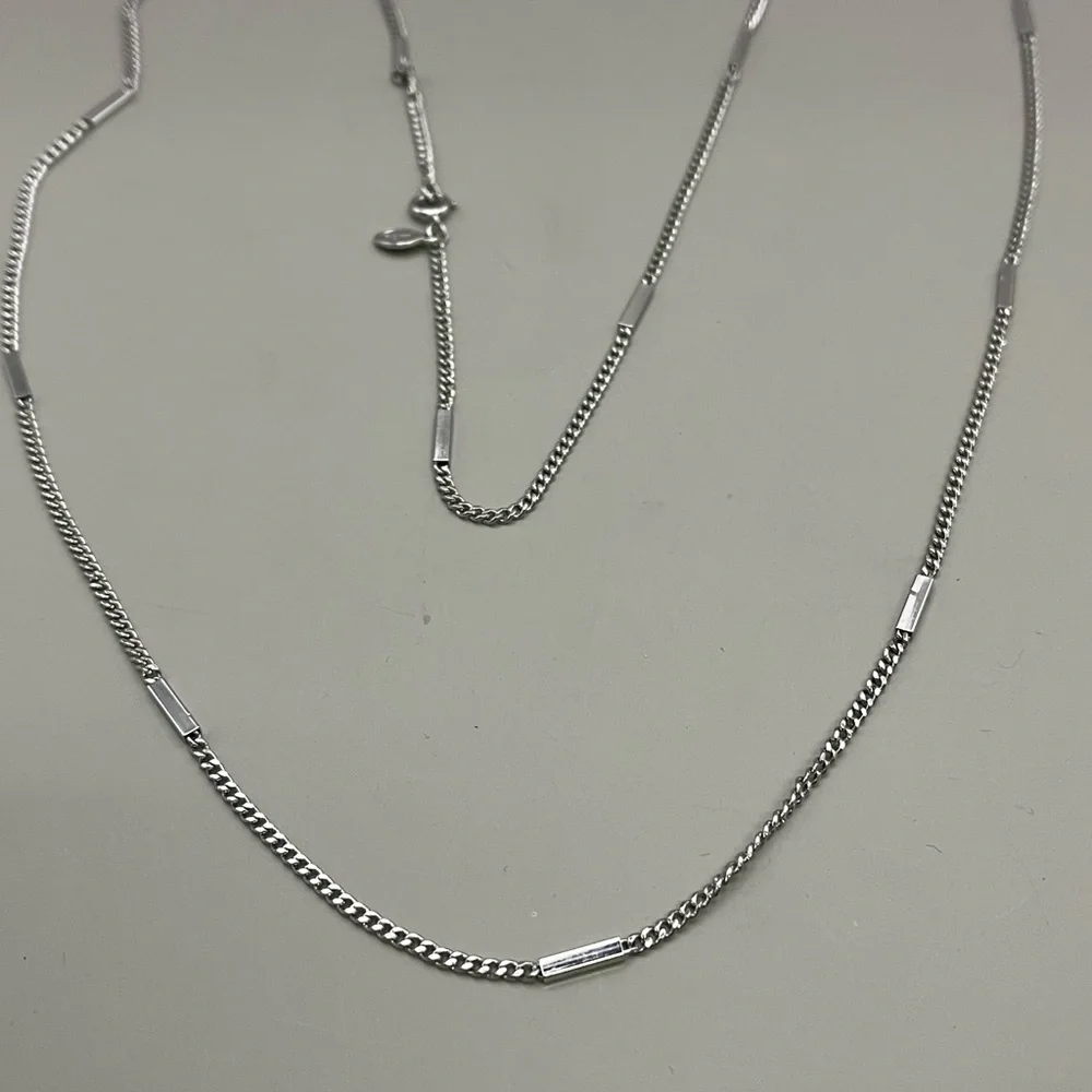 Avon Silver Bar Accent Necklace